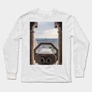 The Eiffel Tower from the Sacre Coeur Dome in Paris Long Sleeve T-Shirt